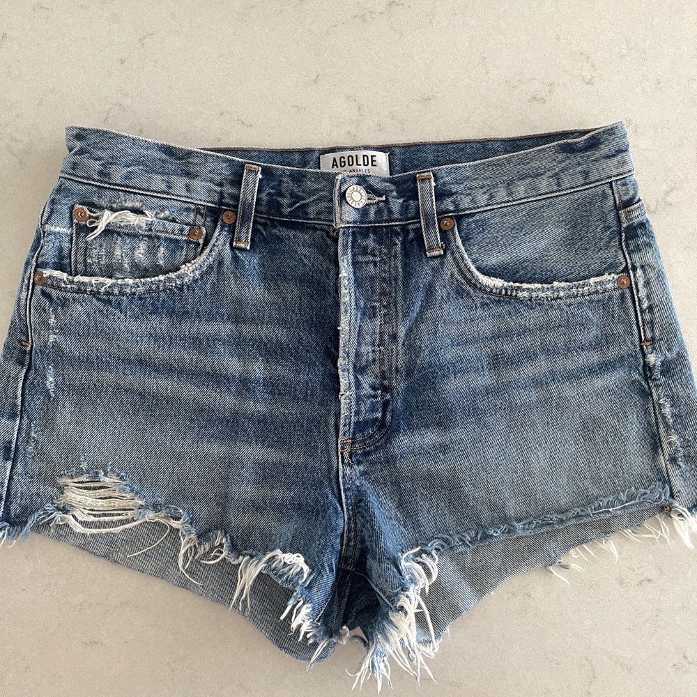 Agolde Parker denim shorts